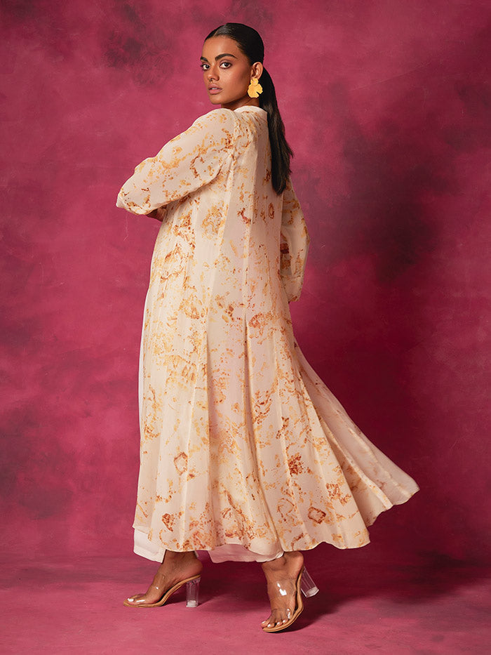 Sheer Off White Jacket| Shop Saundh