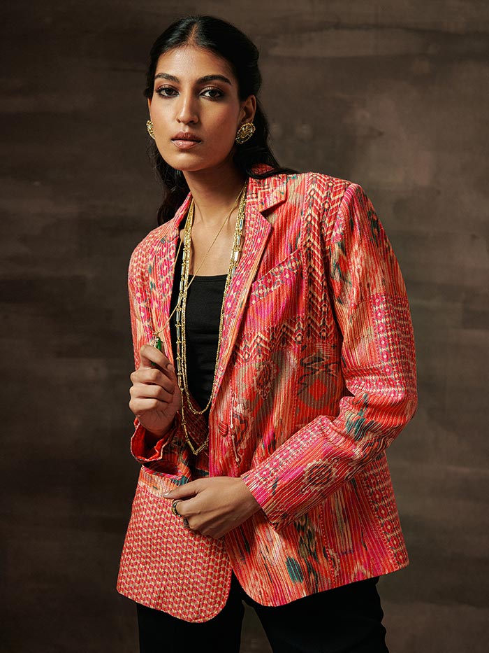 Printed Blazer | Shop Saundh
