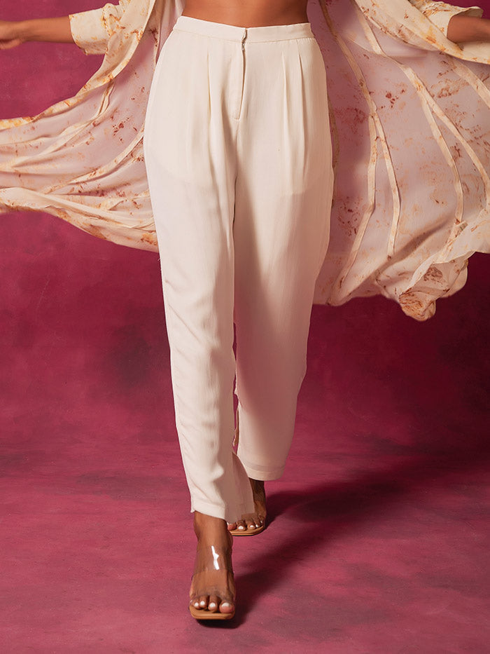 Off White Straight Trouser| Shop Saundh