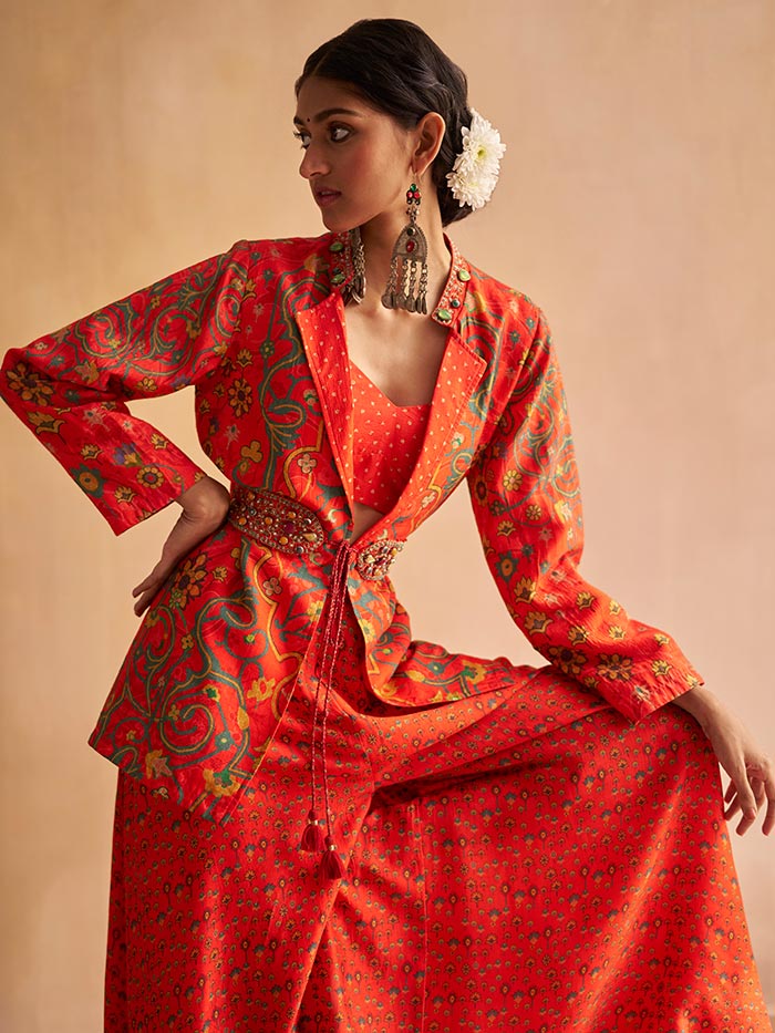 Blazer & Palazzo Co-ord Set| Shop Saundh