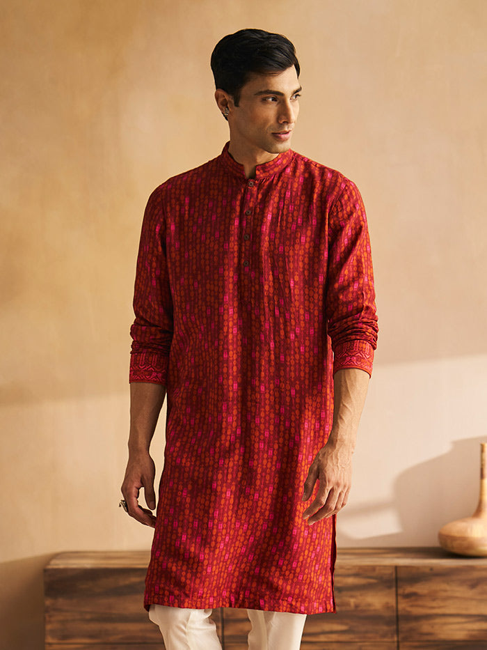 Red Saanj Kurta | Shop Saundh Man