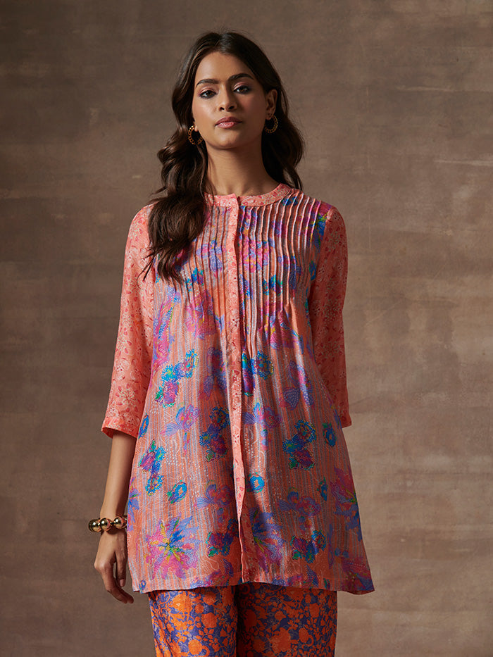 Orange Printed Top | Shop Saundh