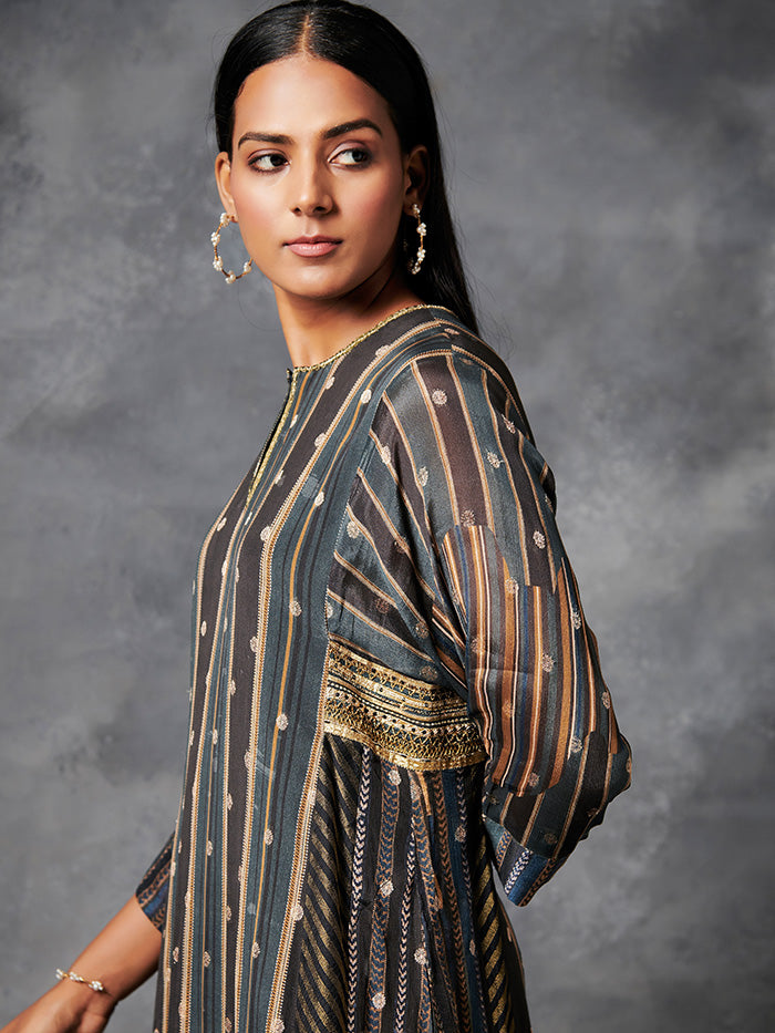 Black Printed Kurta Set | Shop Saundh