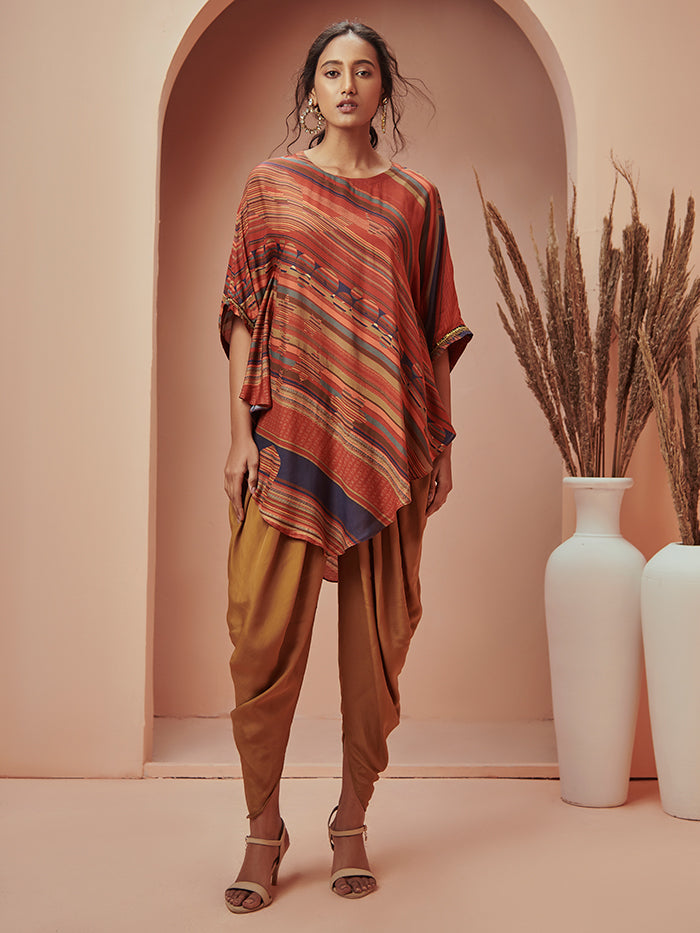 Myoko Red Brown Long Top