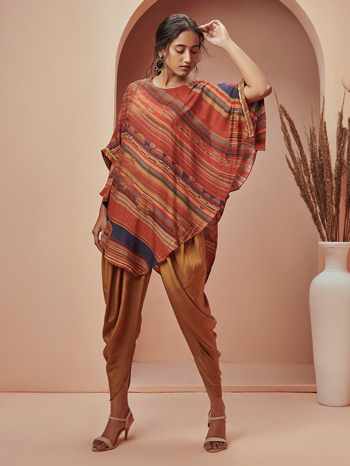 Myoko Red Brown Long Top