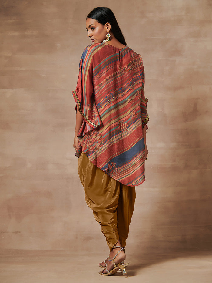 Myoko Red Brown Long Top