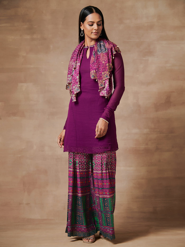 Deep Purple Kurta Set | Shop Saundh