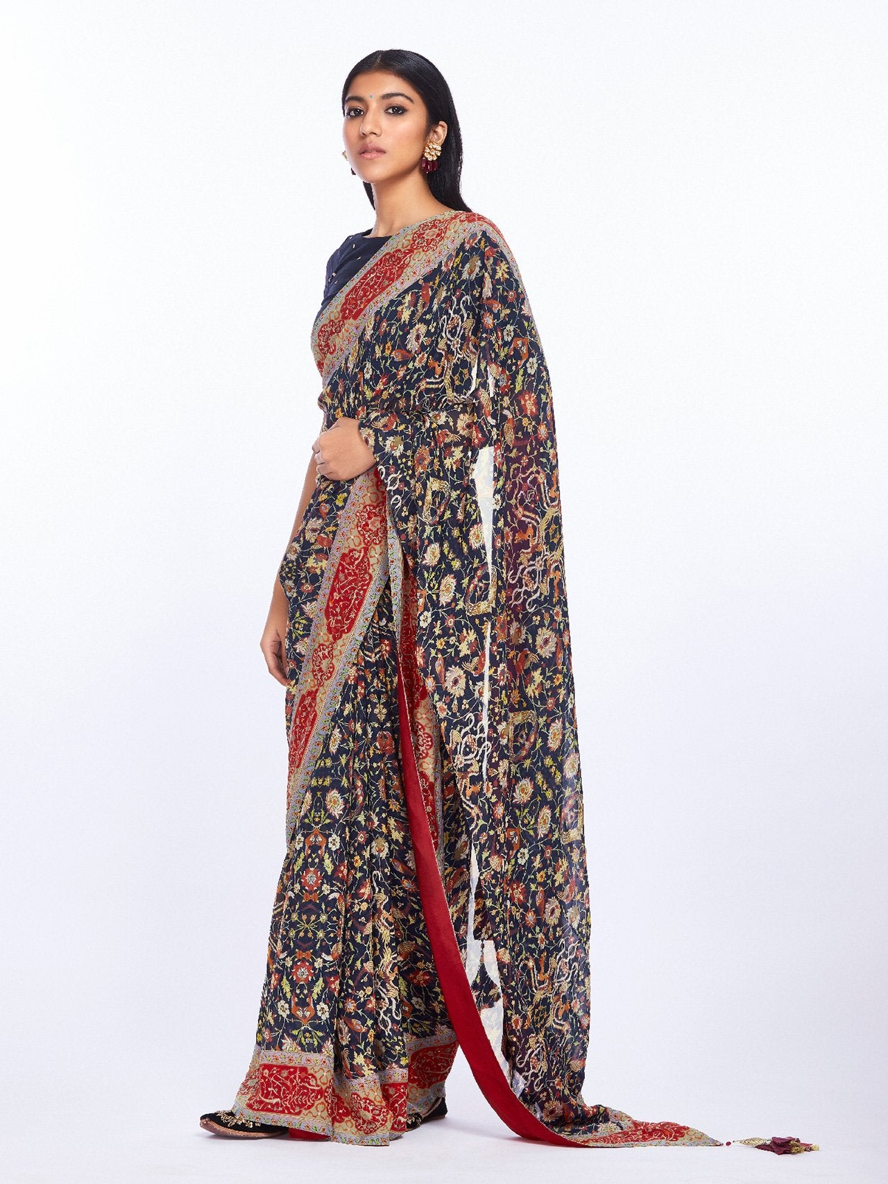 Nazm blue Saree