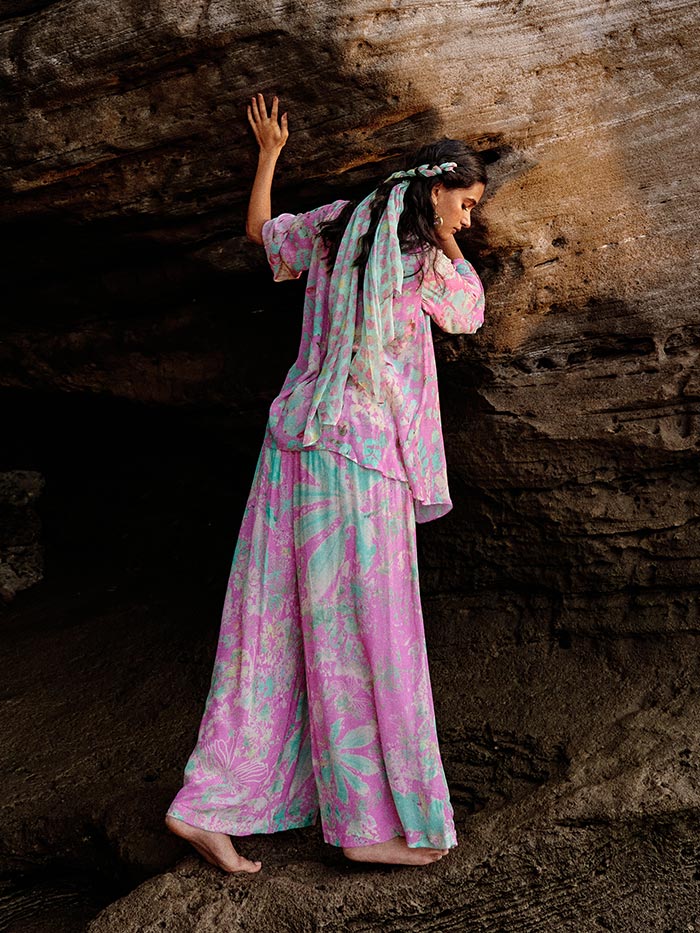 Pink Printed Keya Co-ord Set| Shop Saundh