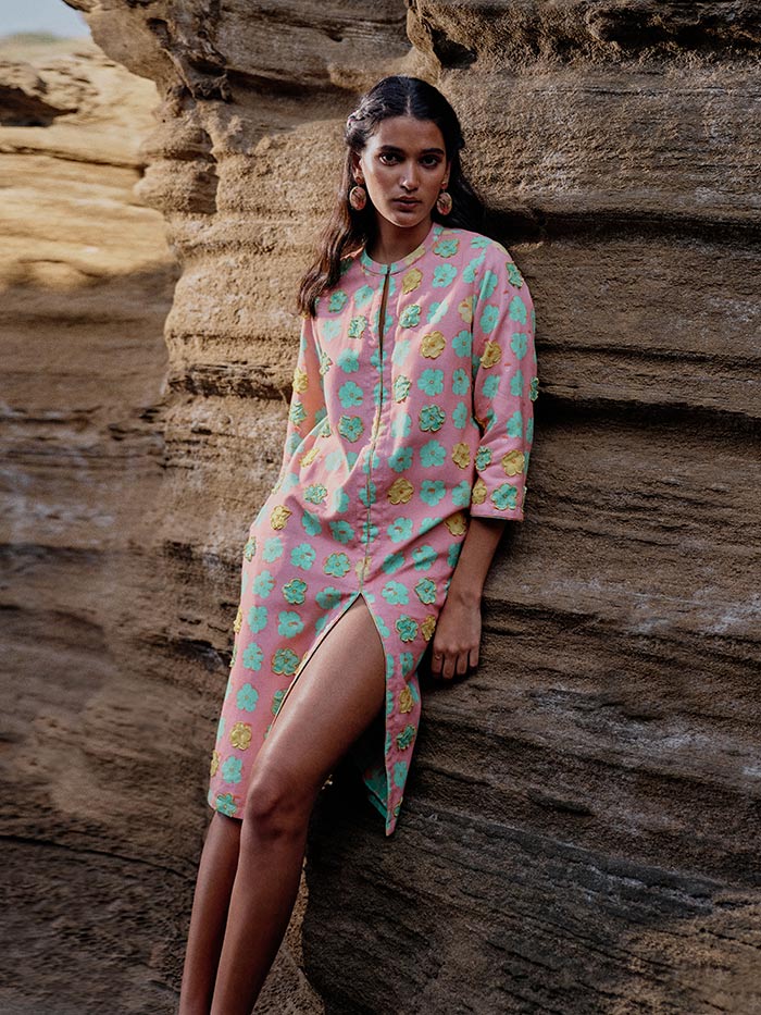 Peach Appliqued Jacket| Shop All-Day Jacket