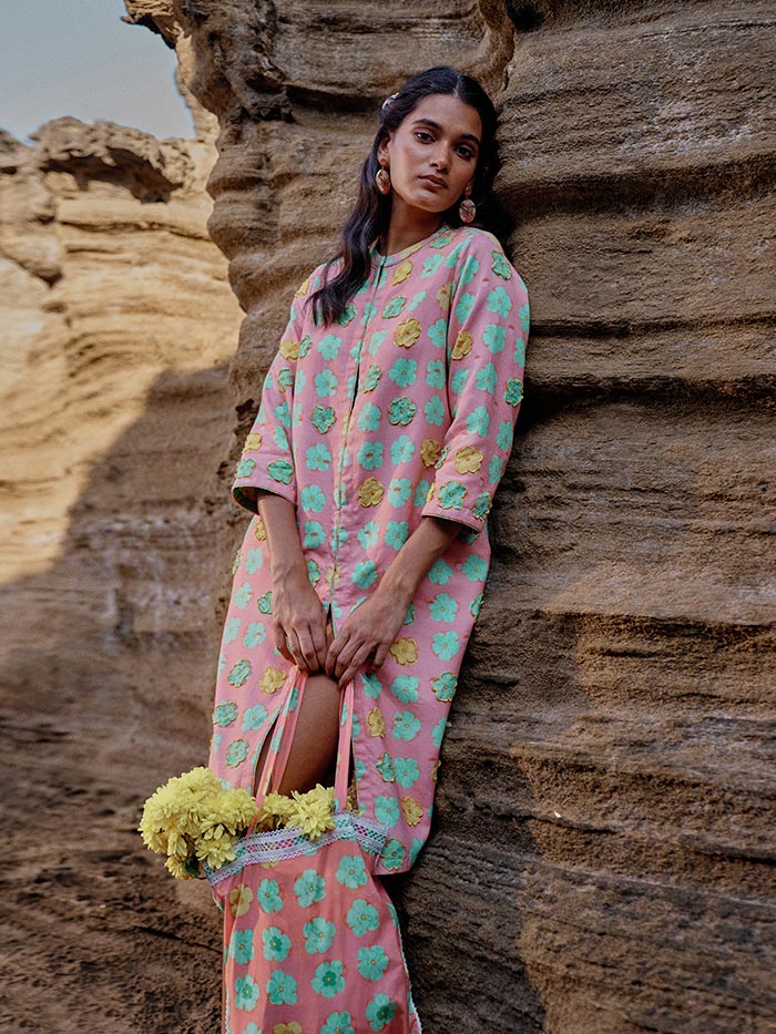 Peach Appliqued Jacket| Shop All-Day Jacket