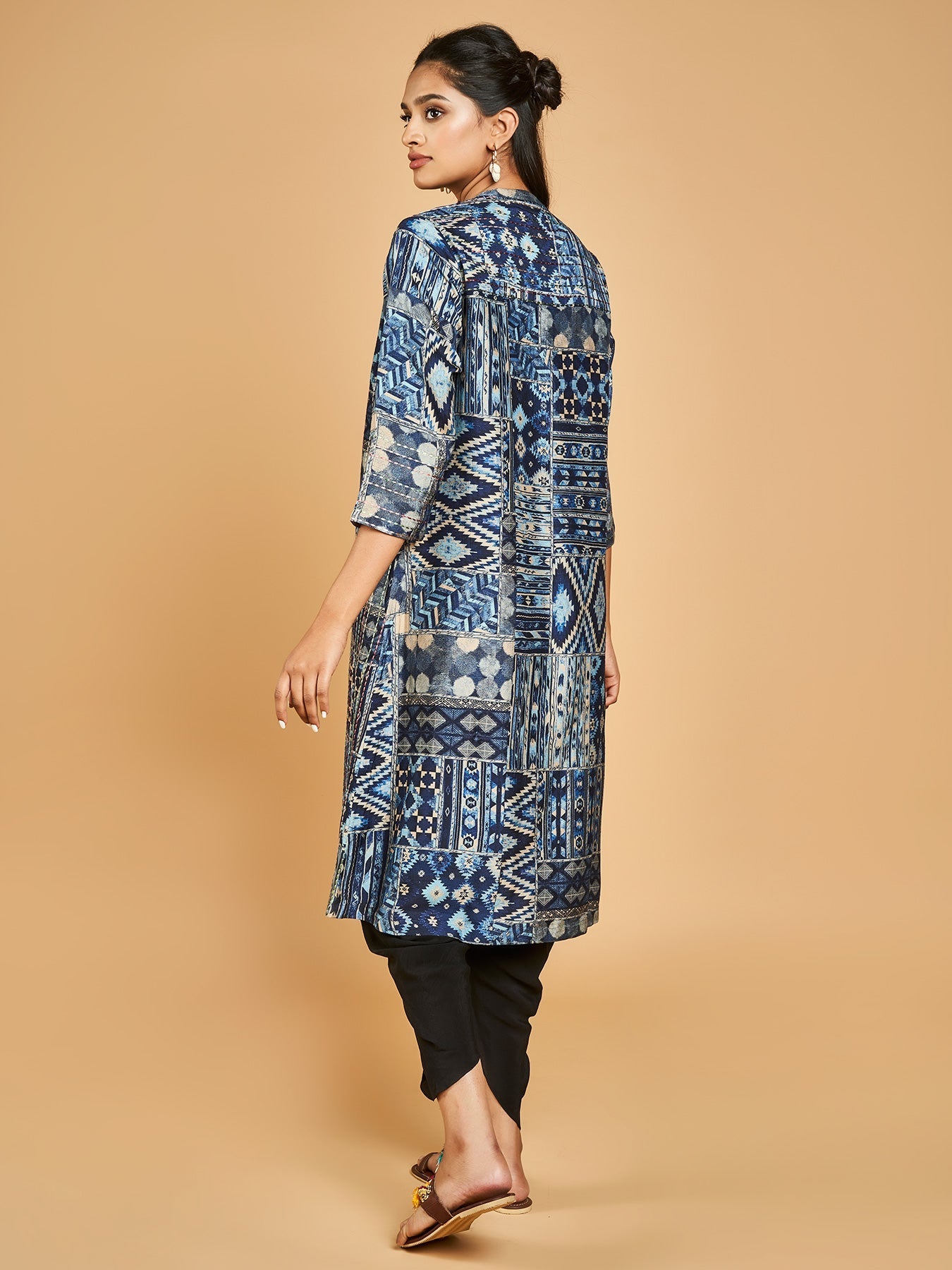 Rihla Blue bohemian printed Jacket