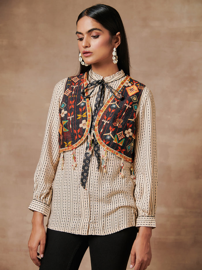 Shanao Off White Top with Jacket