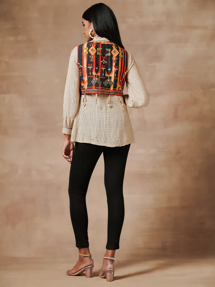 Shanao Off White Top with Jacket