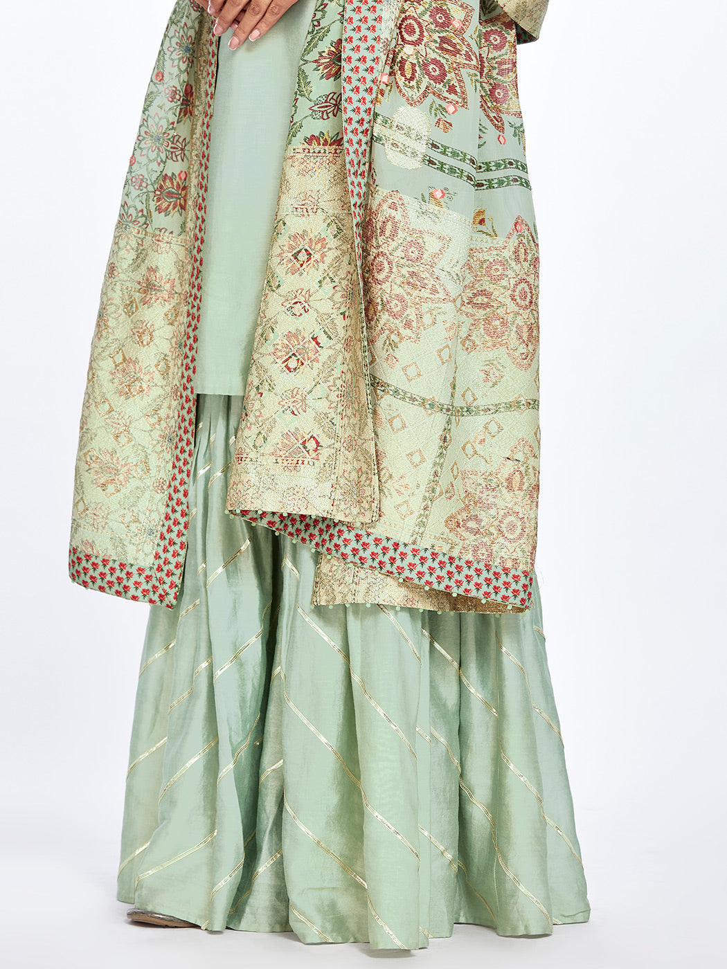 Suzandori Mint Kurta Set
