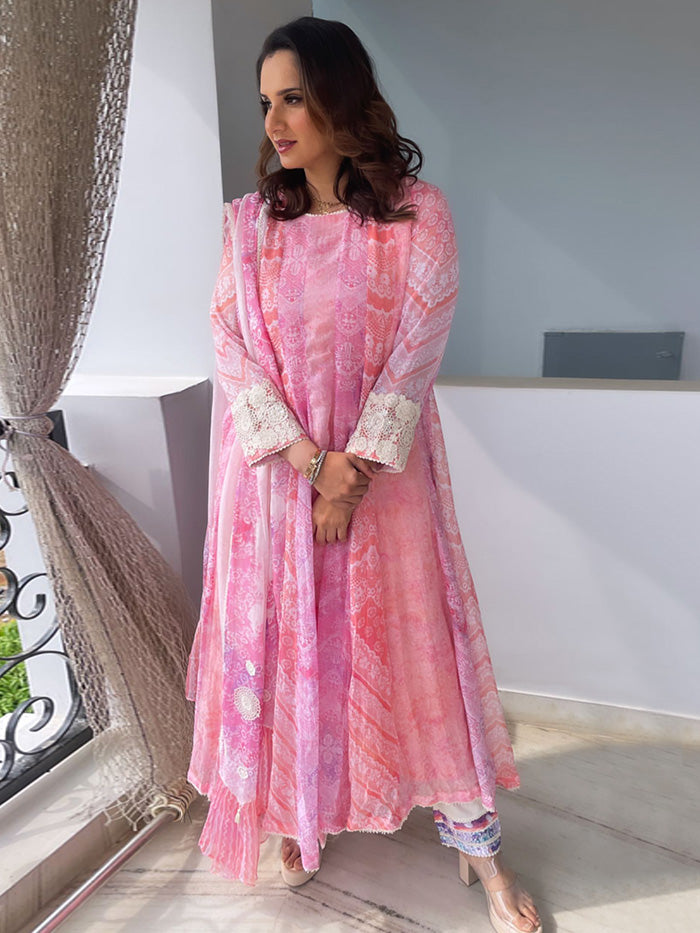 Peony Pink Kurta Set with Dupatta