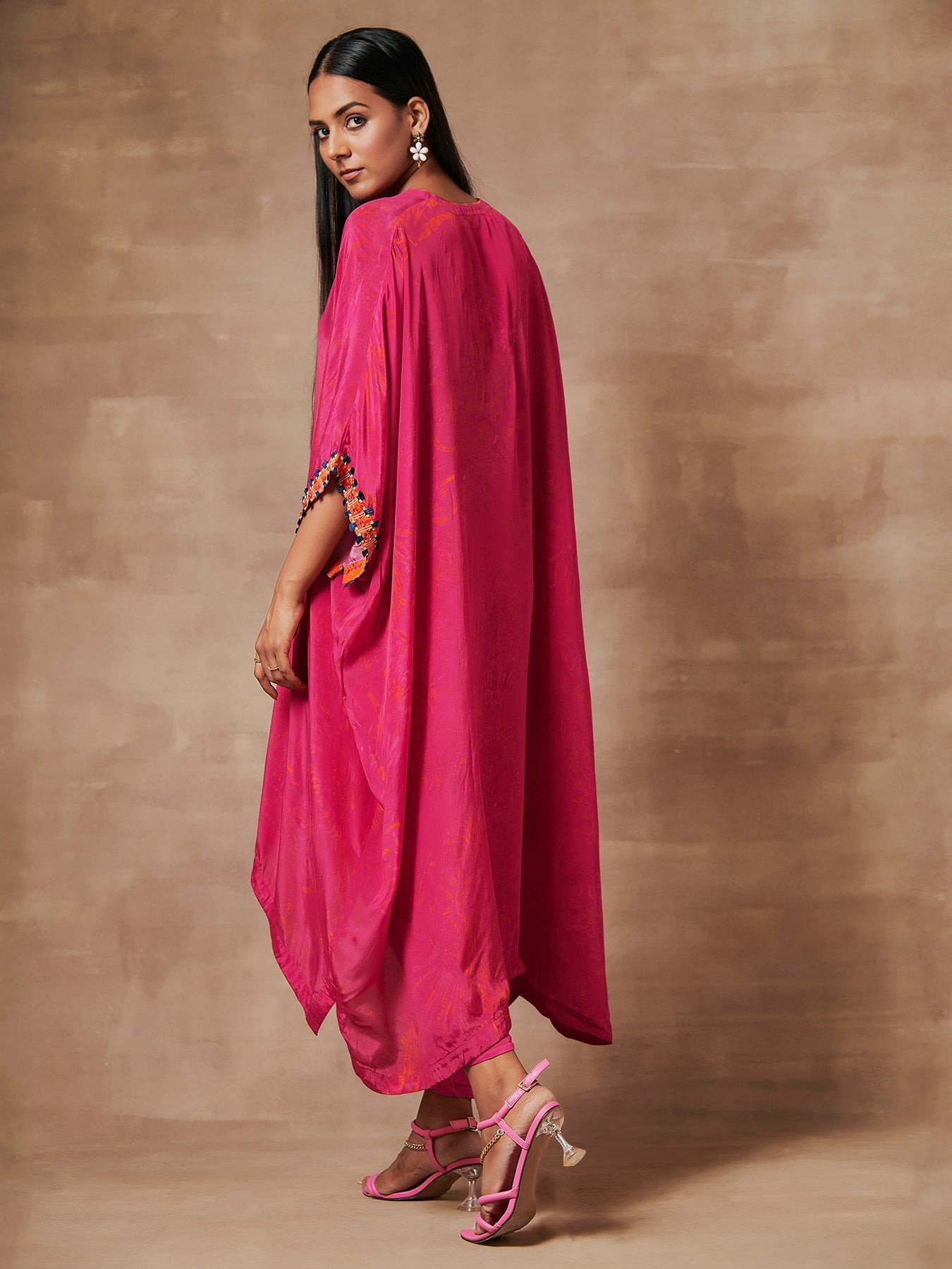 Darkha Pink High Low Kurta Set