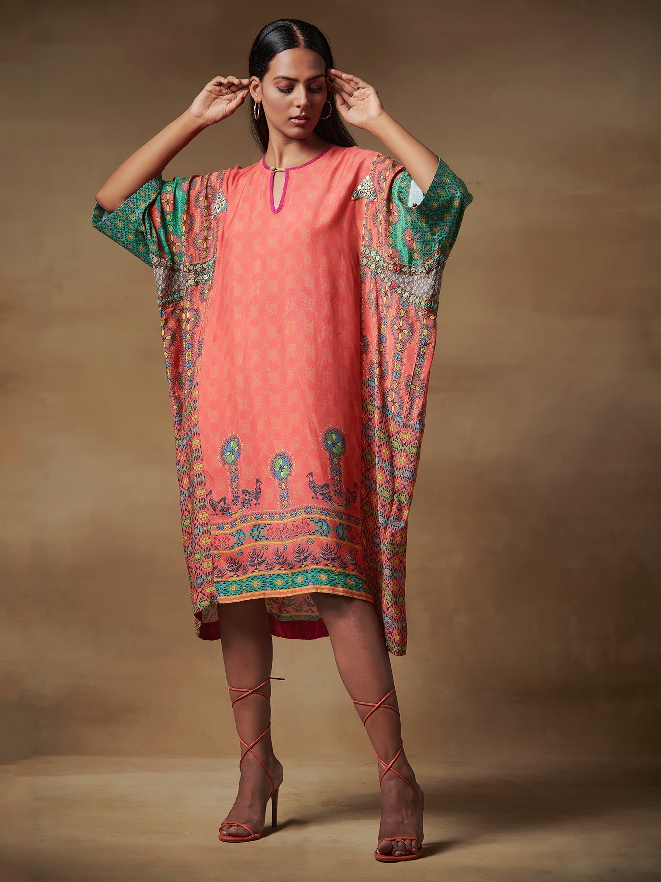 Mizo Red Kaftan Dress