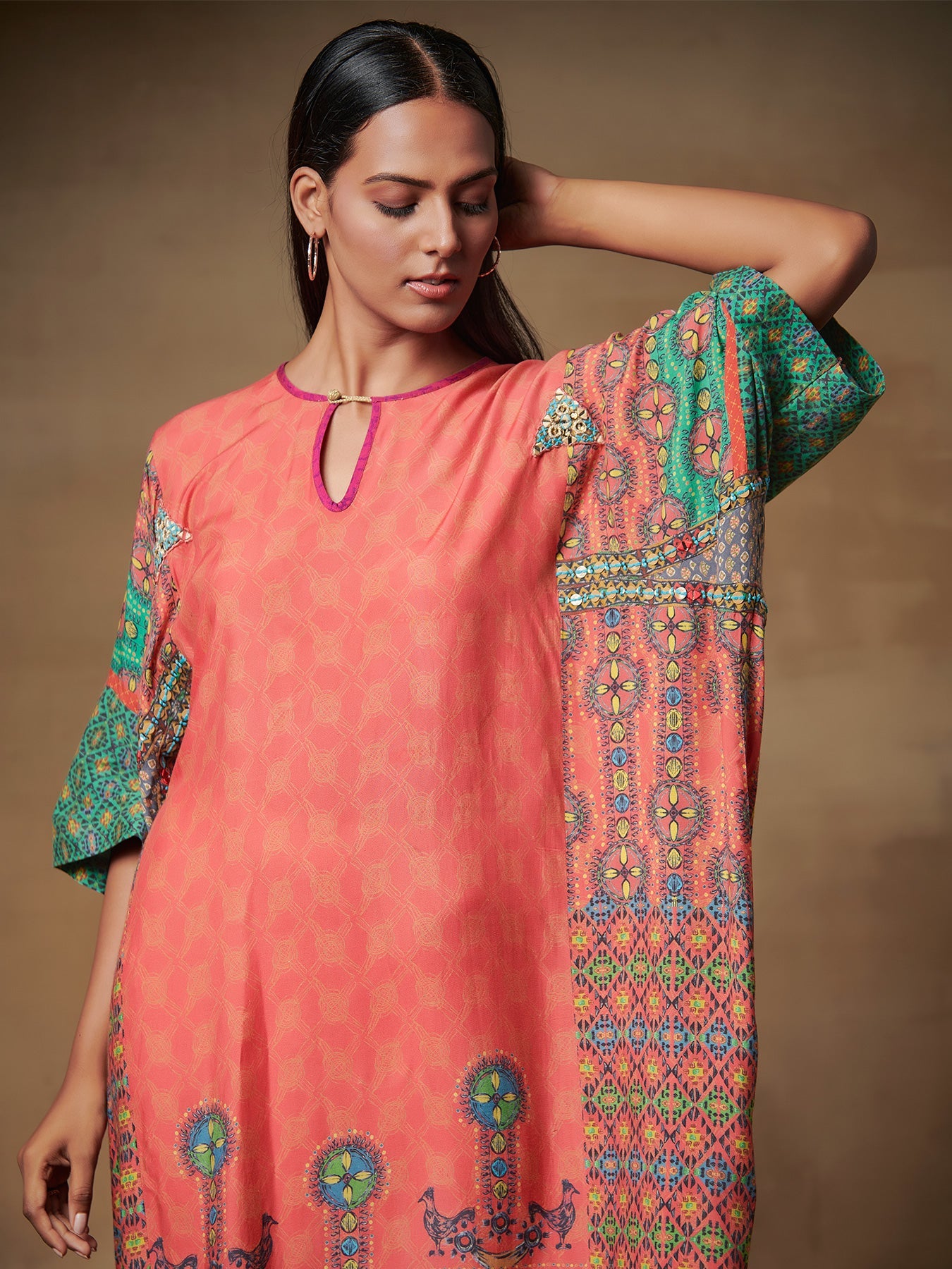 Mizo Red Kaftan Dress