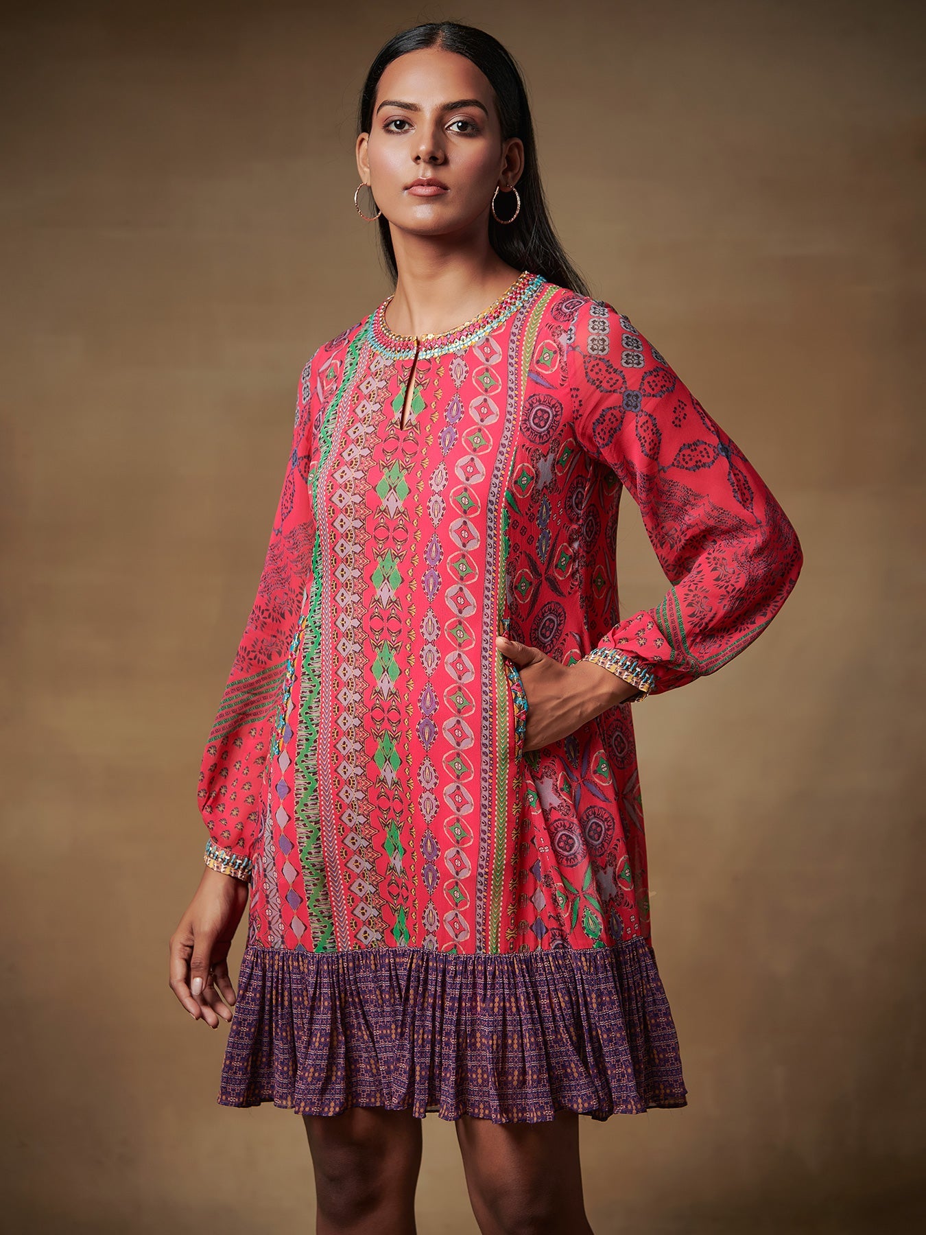 Mizo Pink Frill Dress