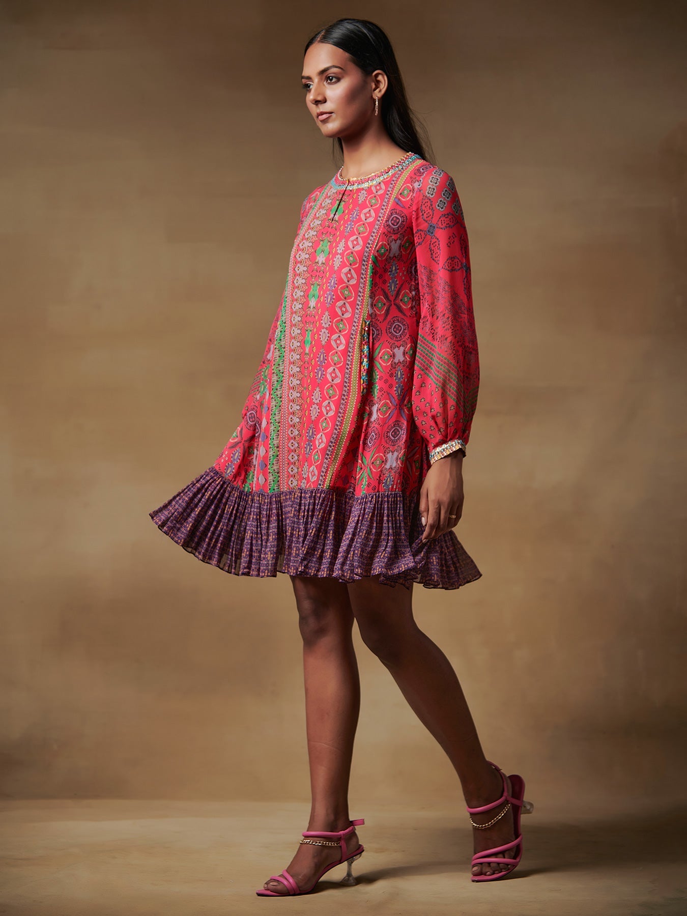 Mizo Pink Frill Dress