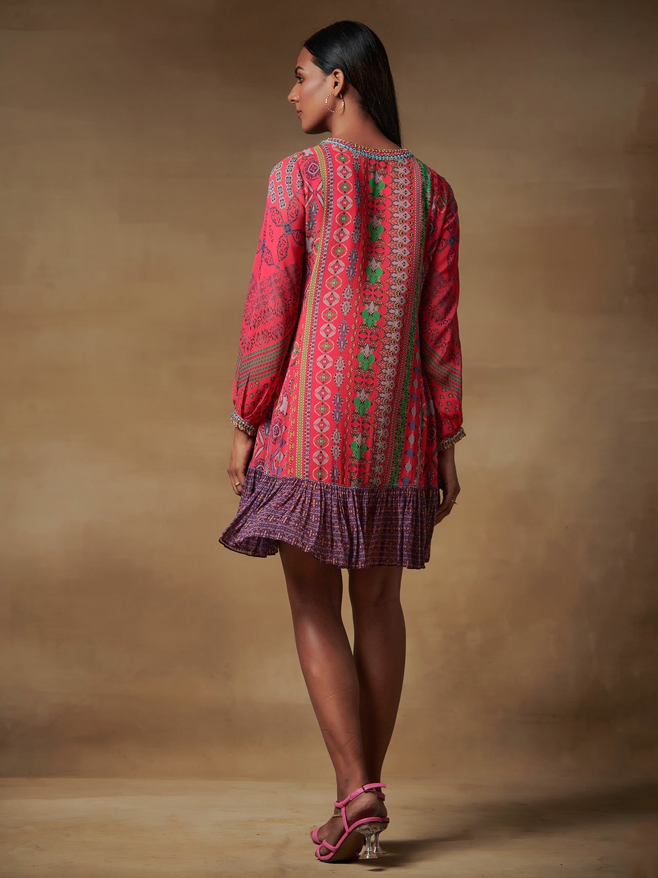 Mizo Pink Frill Dress