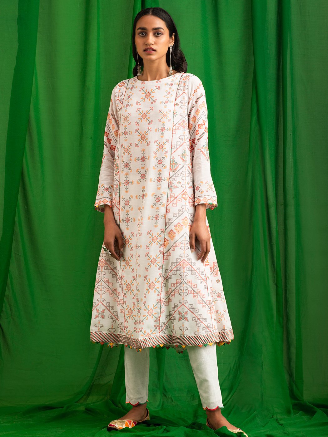 Raag White Cotton Tunic Large