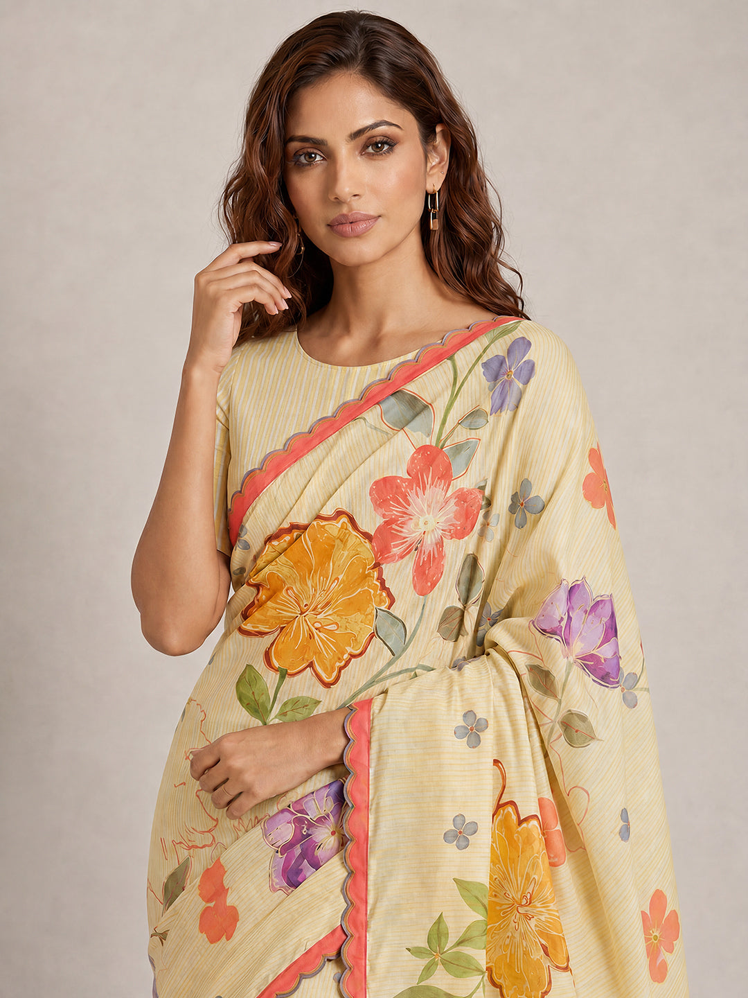 Elina saree -Off white