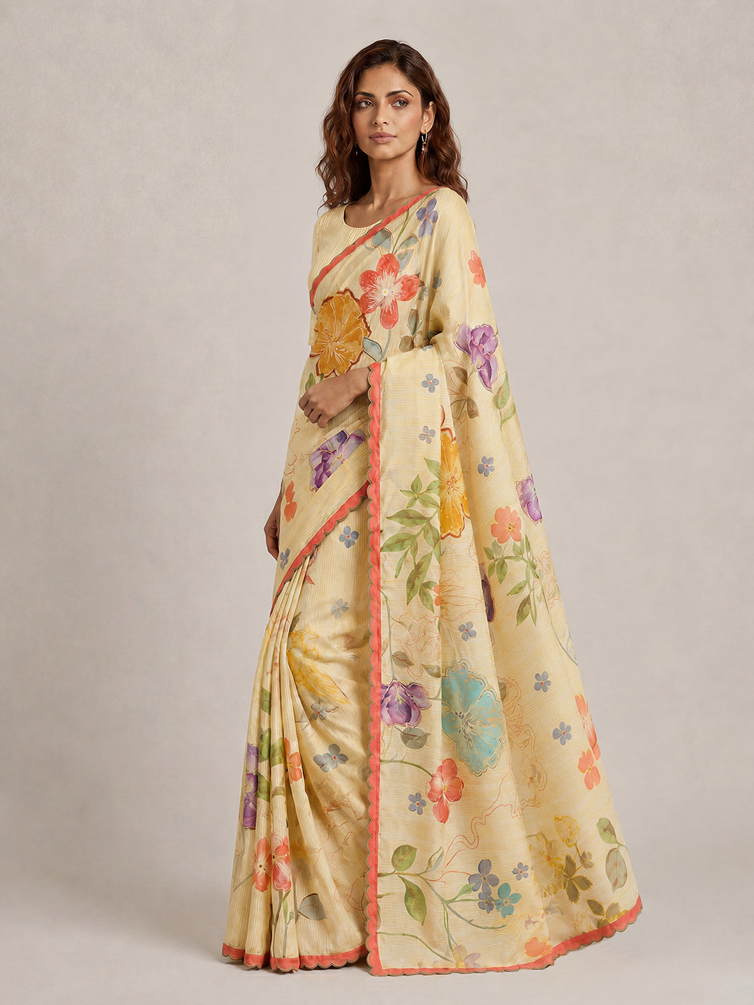 Elina saree -Off white