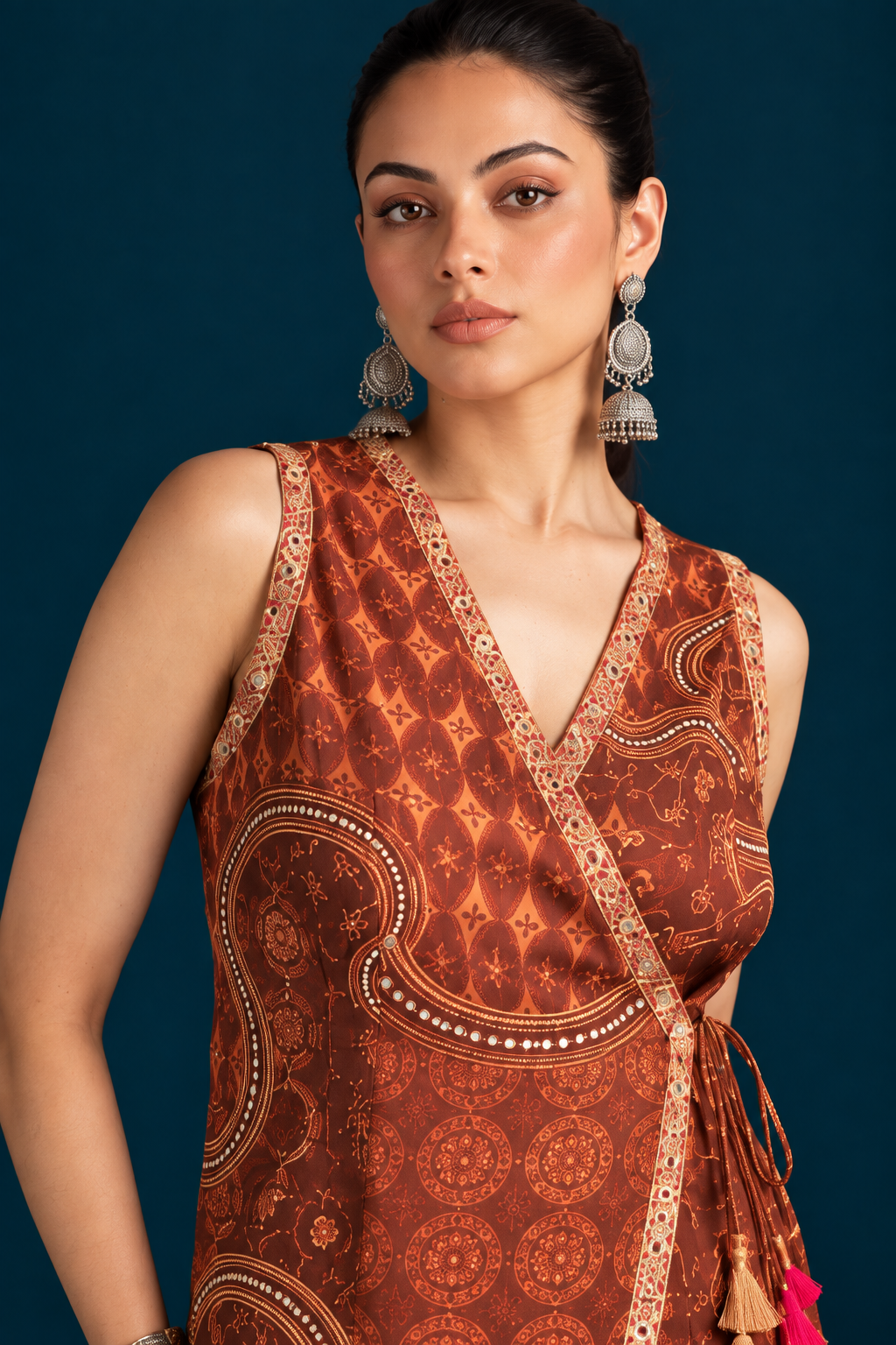 Tila Jacket-Style Co-ord Set - Brown