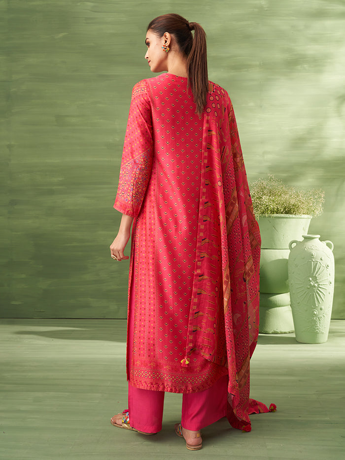 Sitara Unstitched Kurta Set - Pink