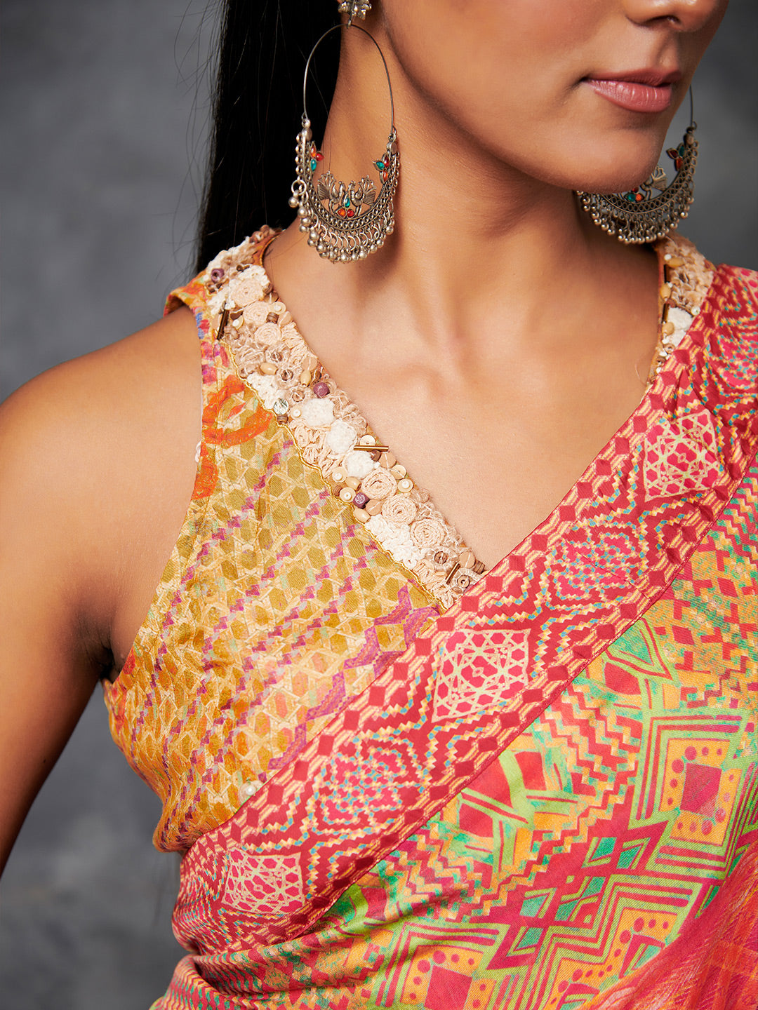 Elowen Saree - Orange