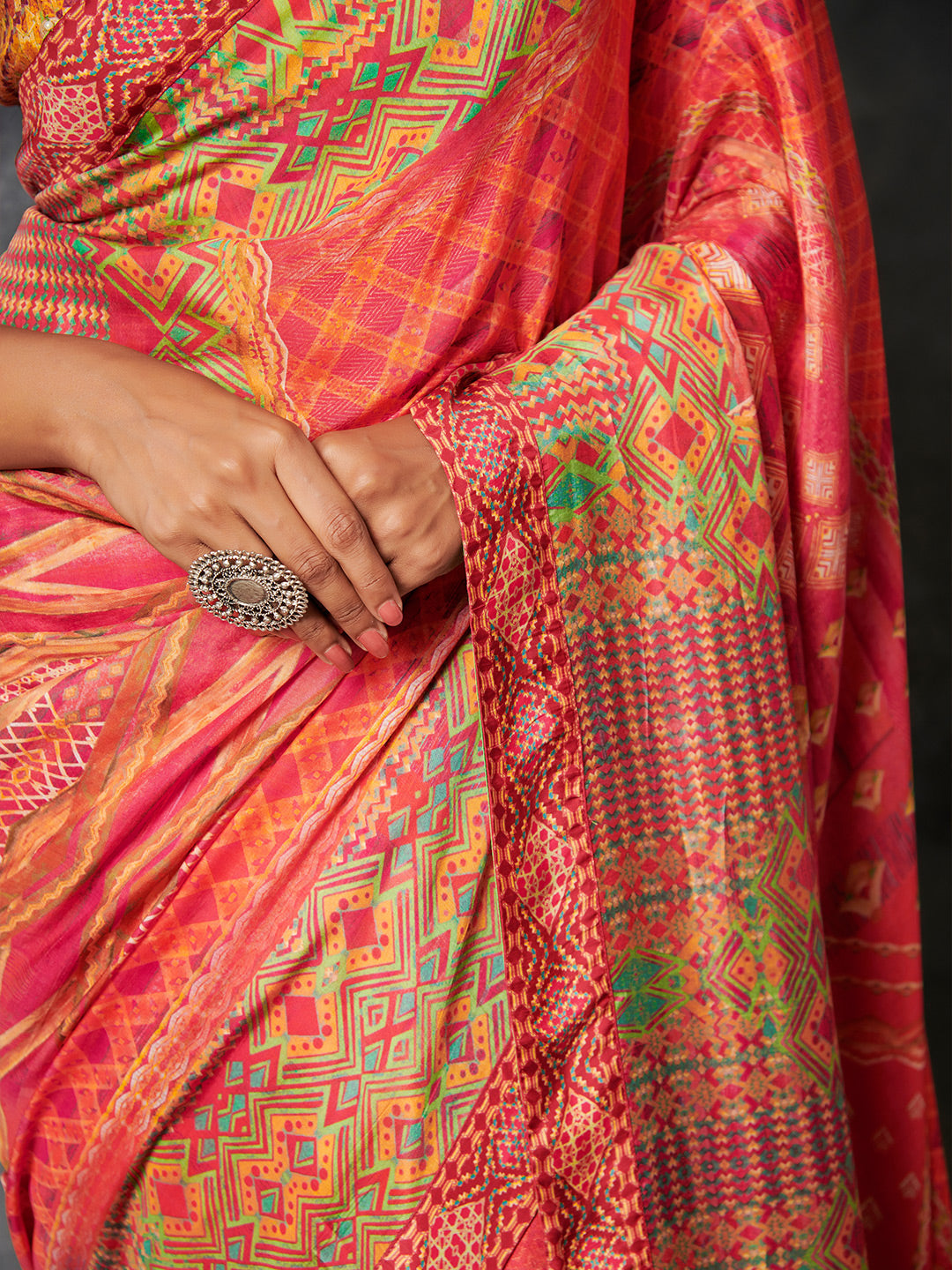 Elowen Saree - Orange