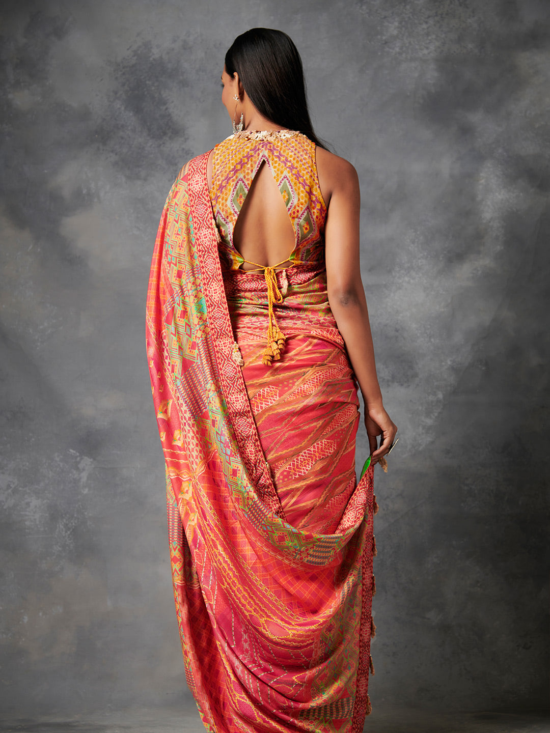 Elowen Saree - Orange