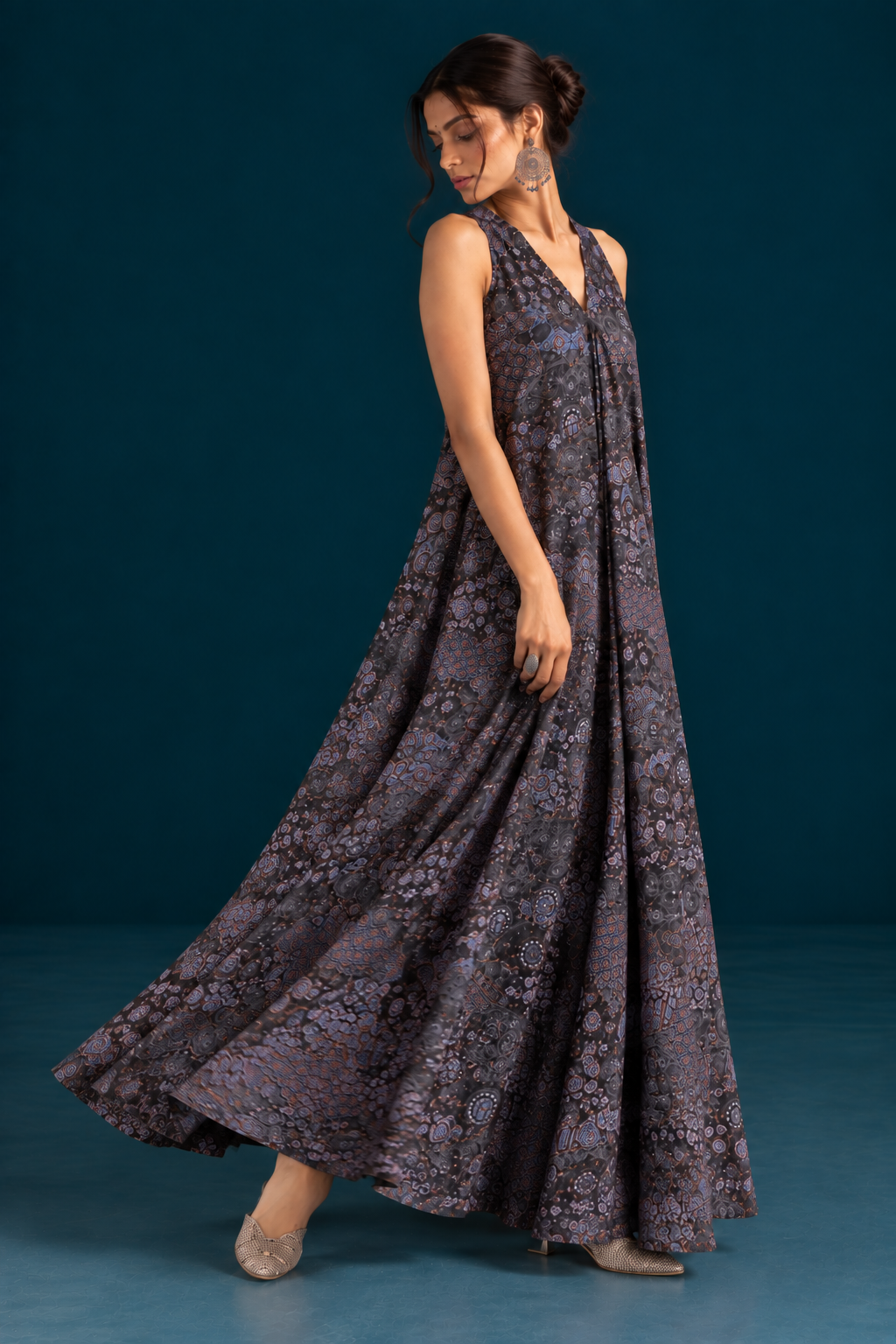 Maya  Ikat-inspired Jumpsuit - Black