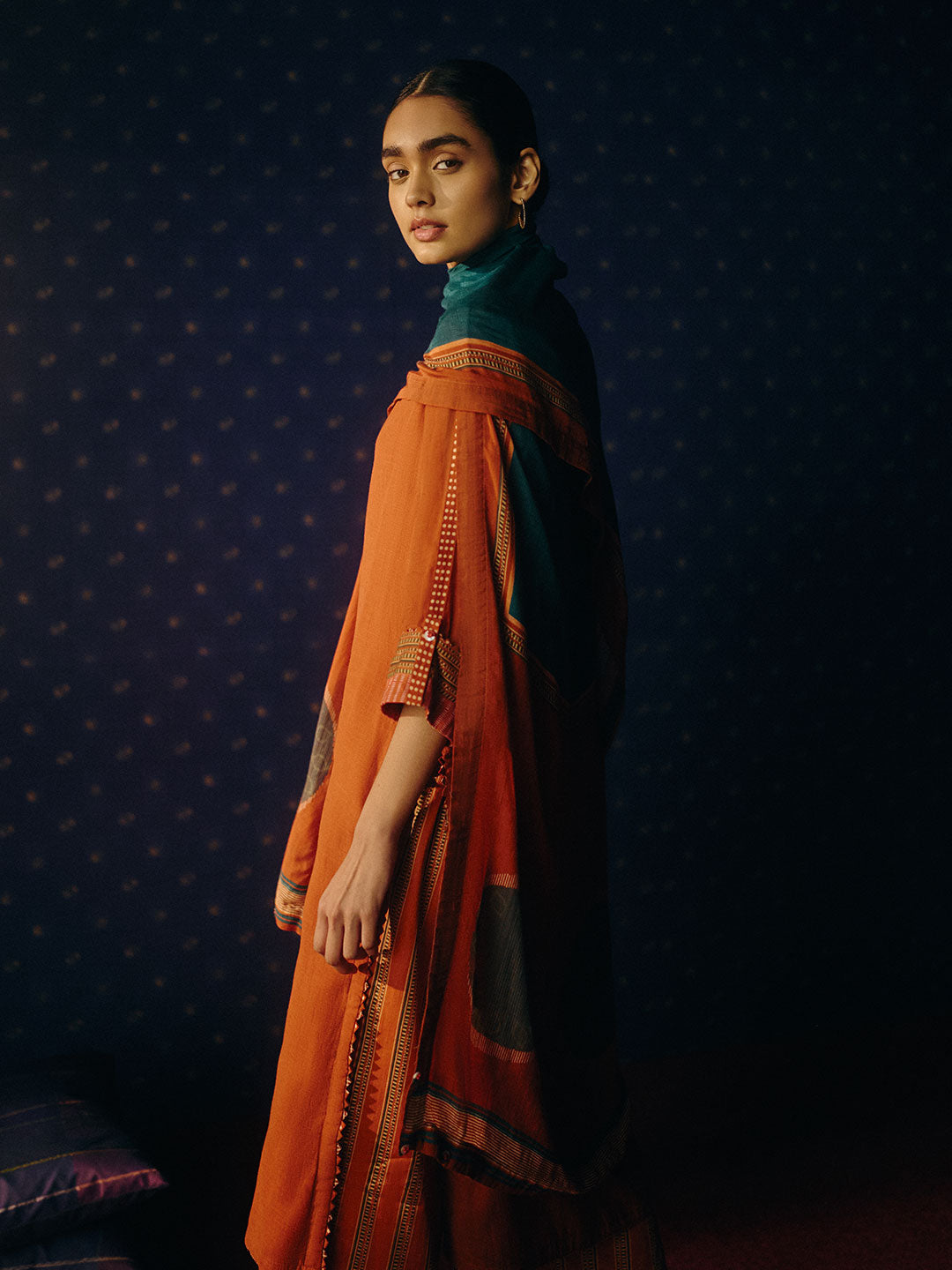 Boardroom Kurta Set - Rust