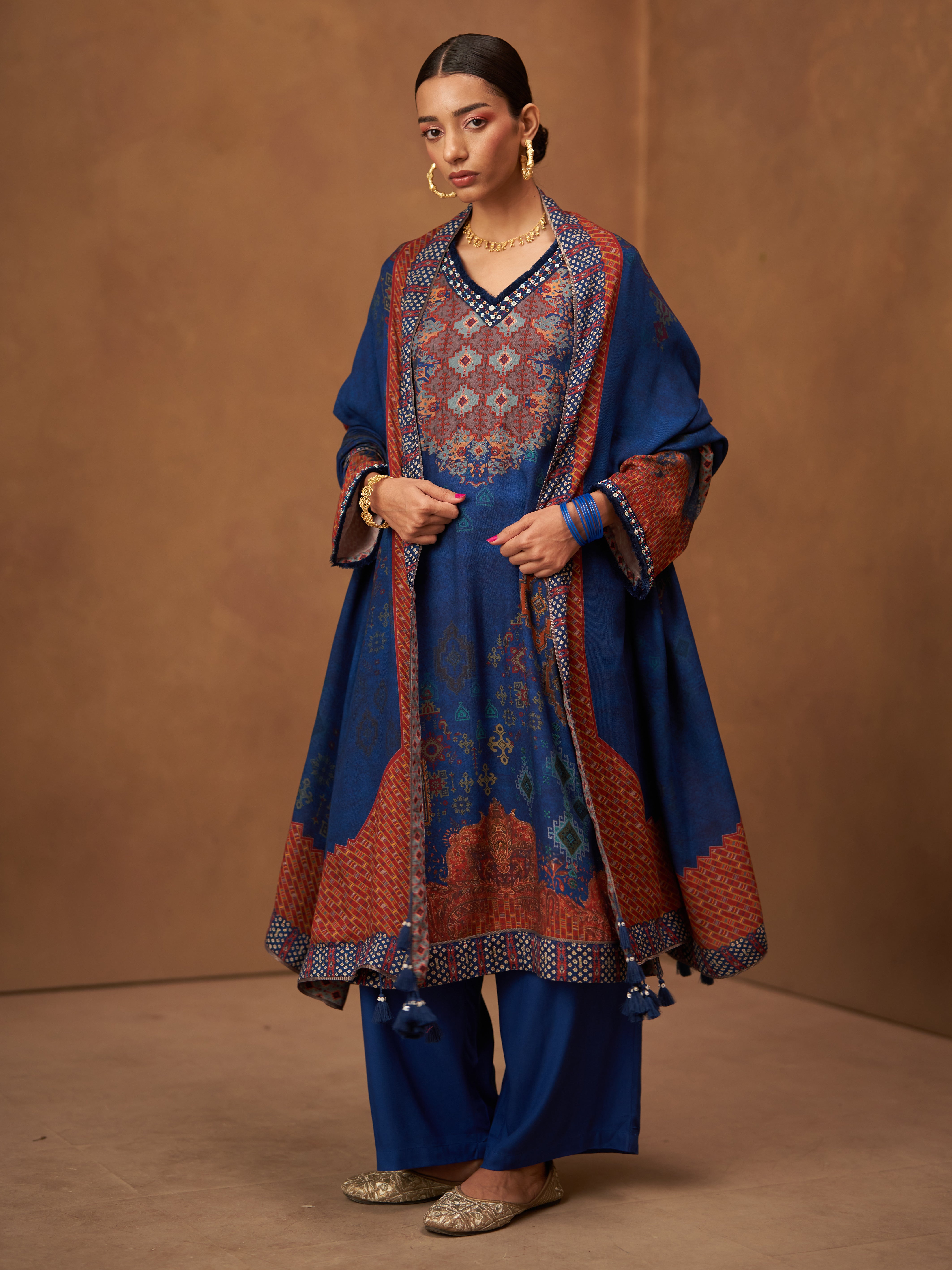Gulmaar Kurta Set - Blue
