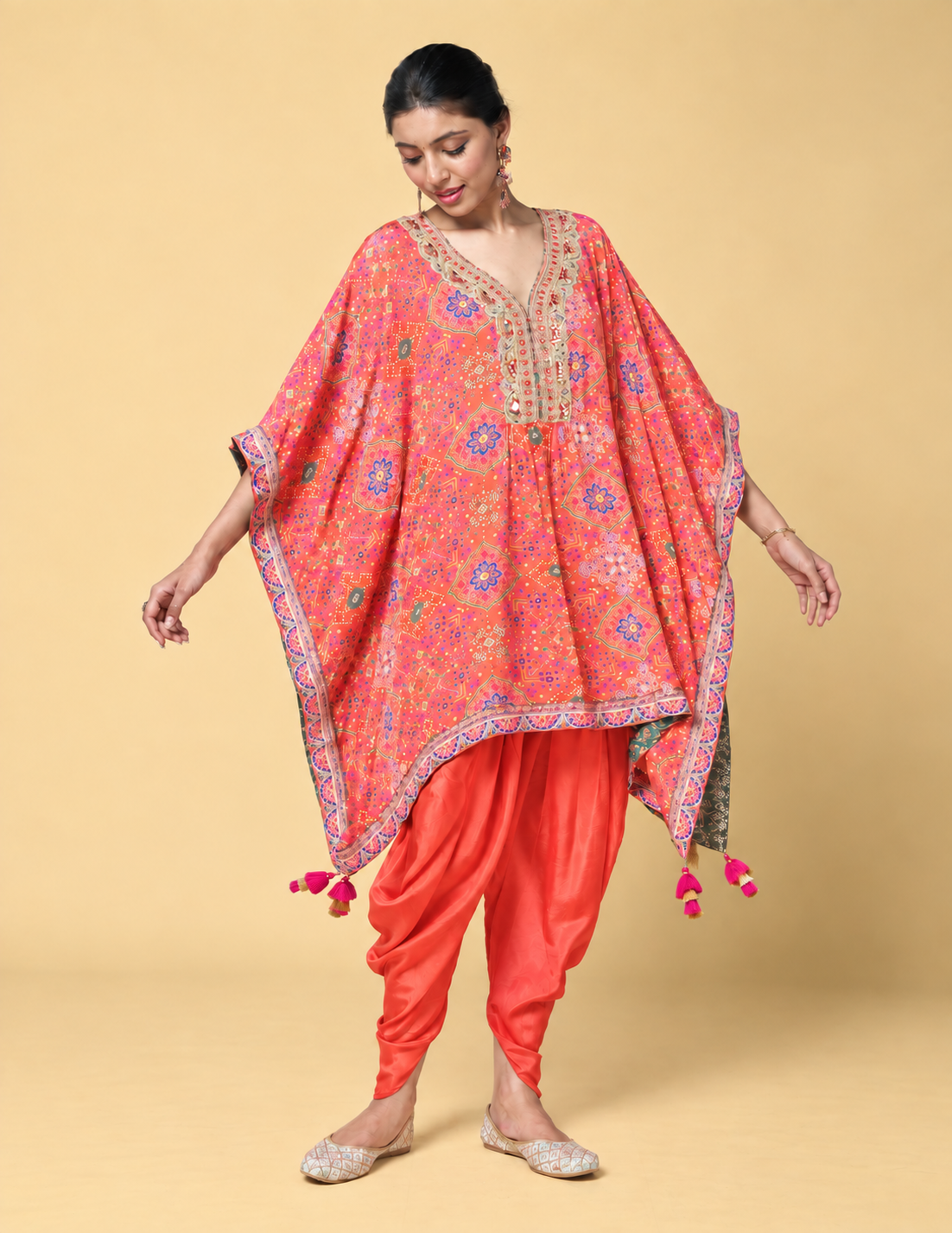 Gulzar Kurat Set - Orange