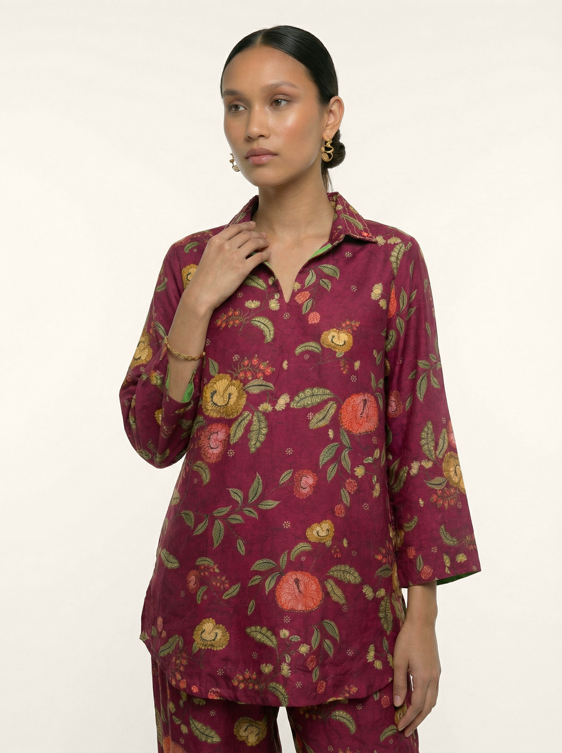 Shaam Co-ord Set - Wine