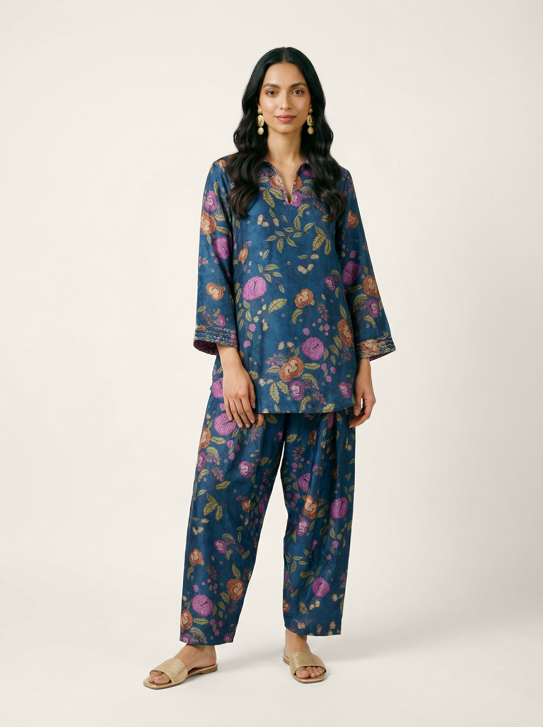 Abeer Co-ord Set - Blue