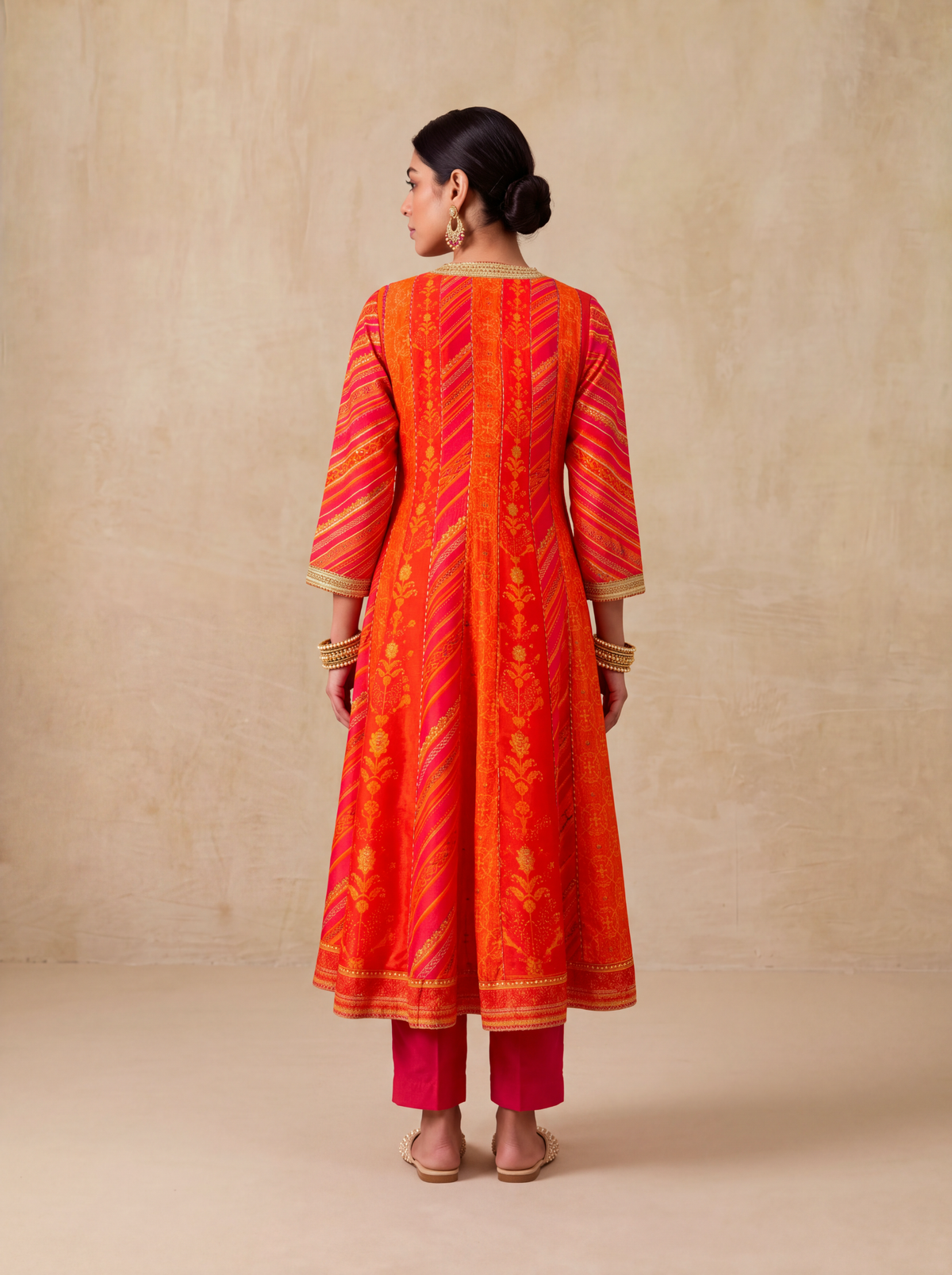 Chamak Anarkali Set-Multi coloured