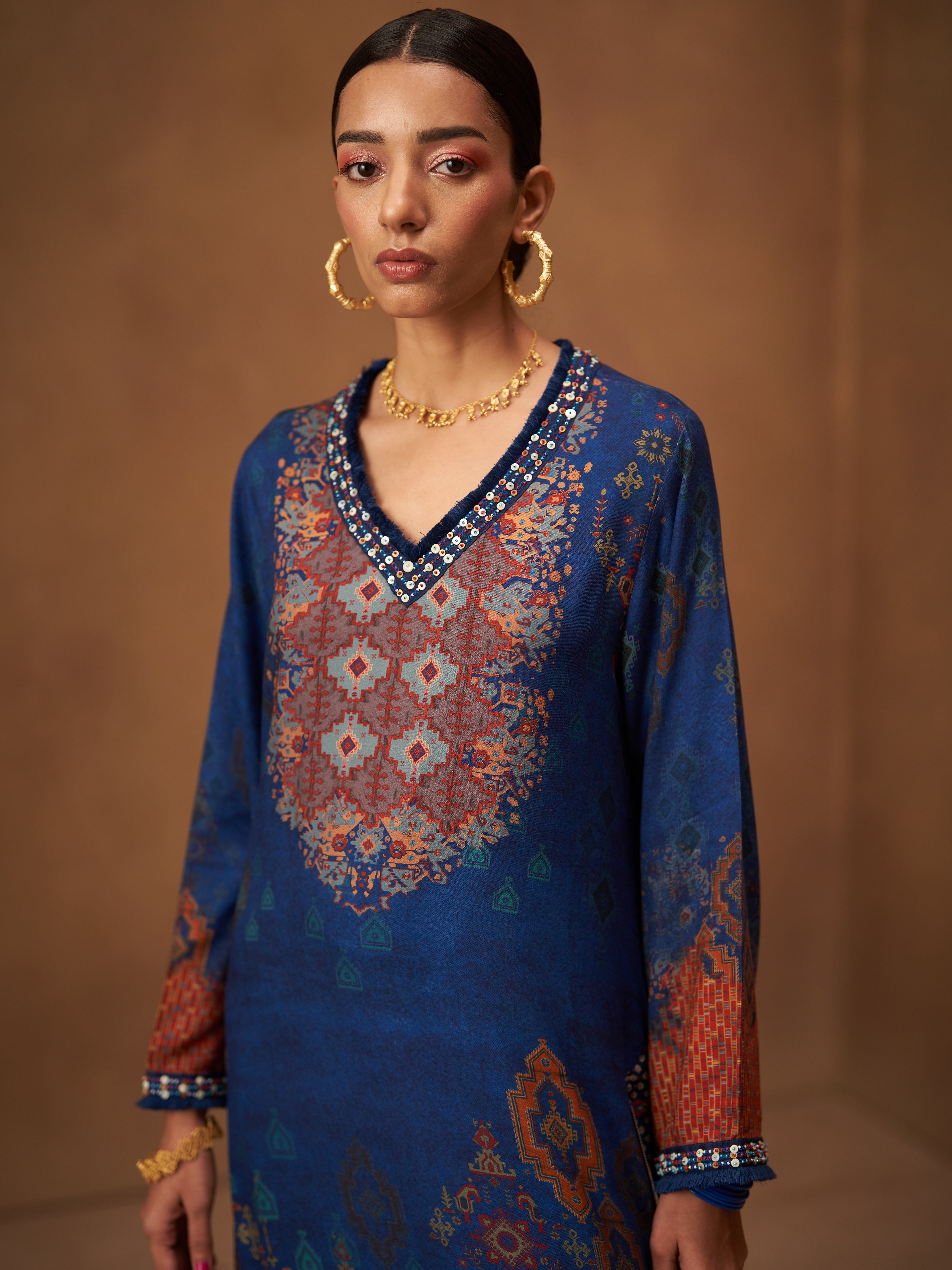 Gulmaar Kurta Set - Blue