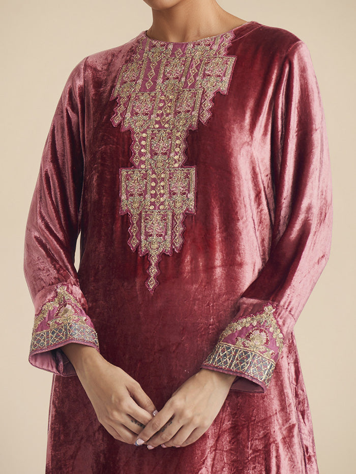 Mira Kurta Set with Dupatta - Pink