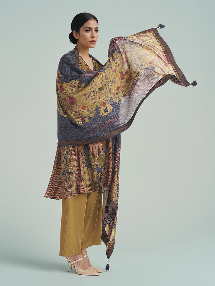 Pema Kurta Set with Dupatta – Green