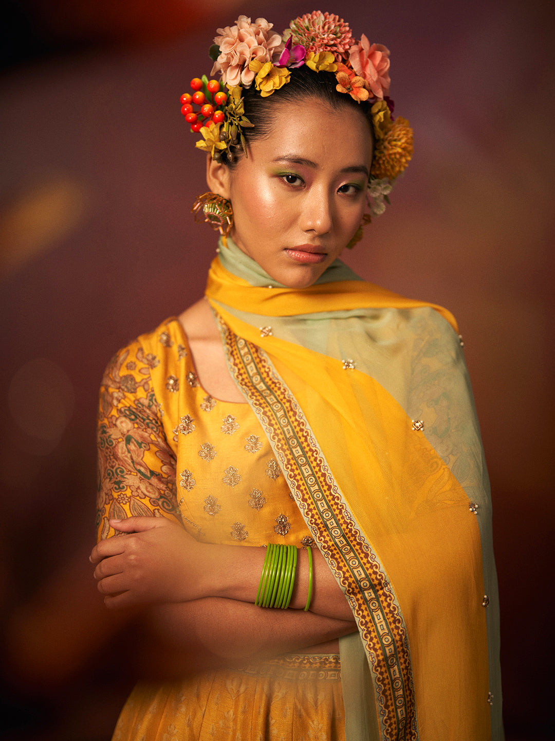 Utsav Lehenga Set with Dupatta - Yellow