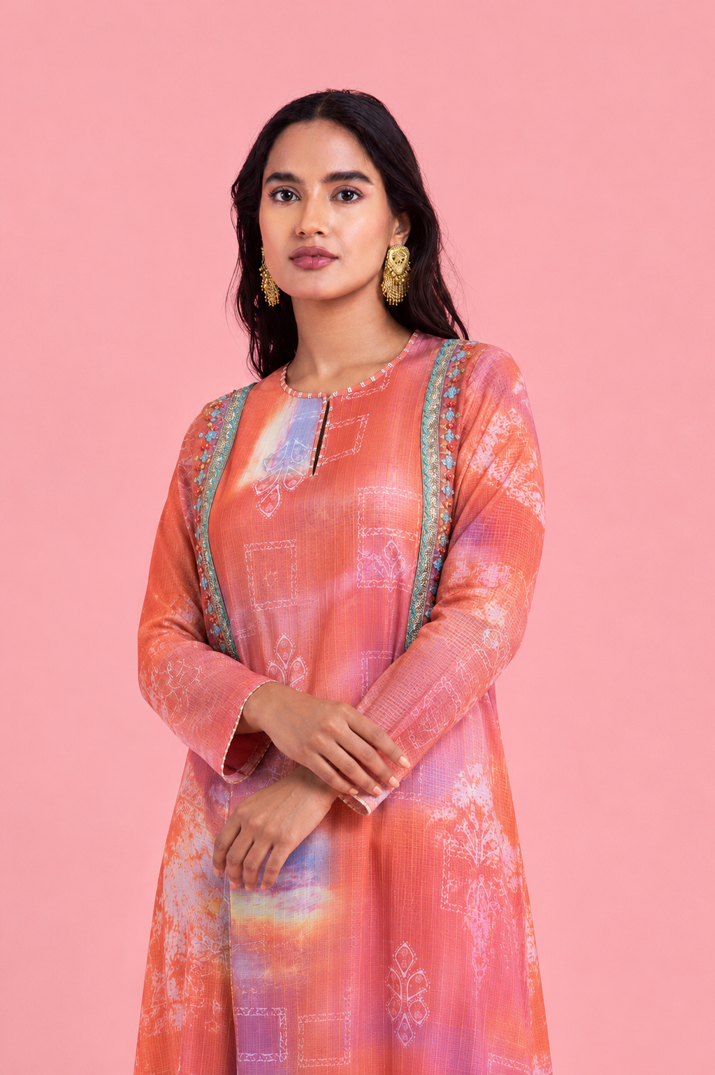 Vanya Kurta Set with Dupatta - Pink