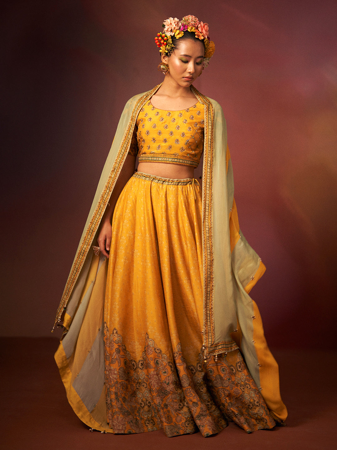 Utsav Lehenga Set with Dupatta - Yellow