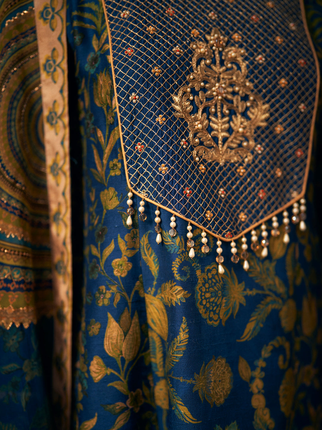 Malhar Kurta Set with Dupatta - Blue