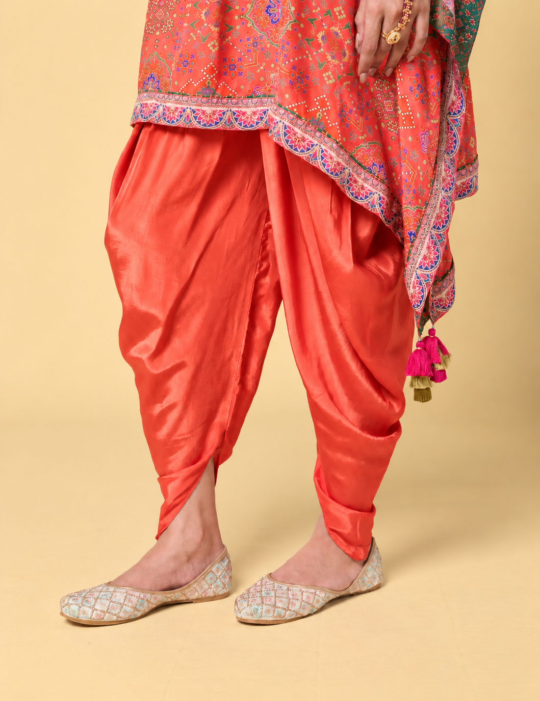 Gulzar Kurat Set - Orange