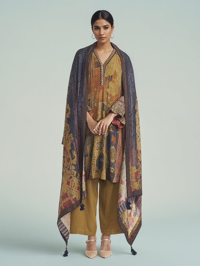 Pema Kurta Set with Dupatta – Green